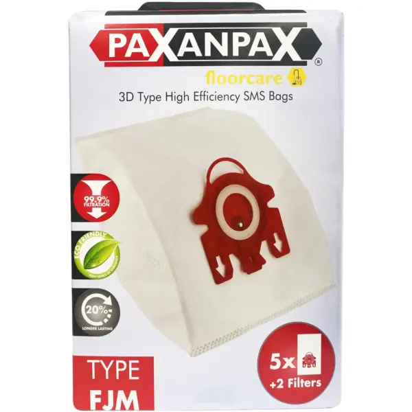 PaXanpaX Miele Vacuum bags Type FJM pack of 5