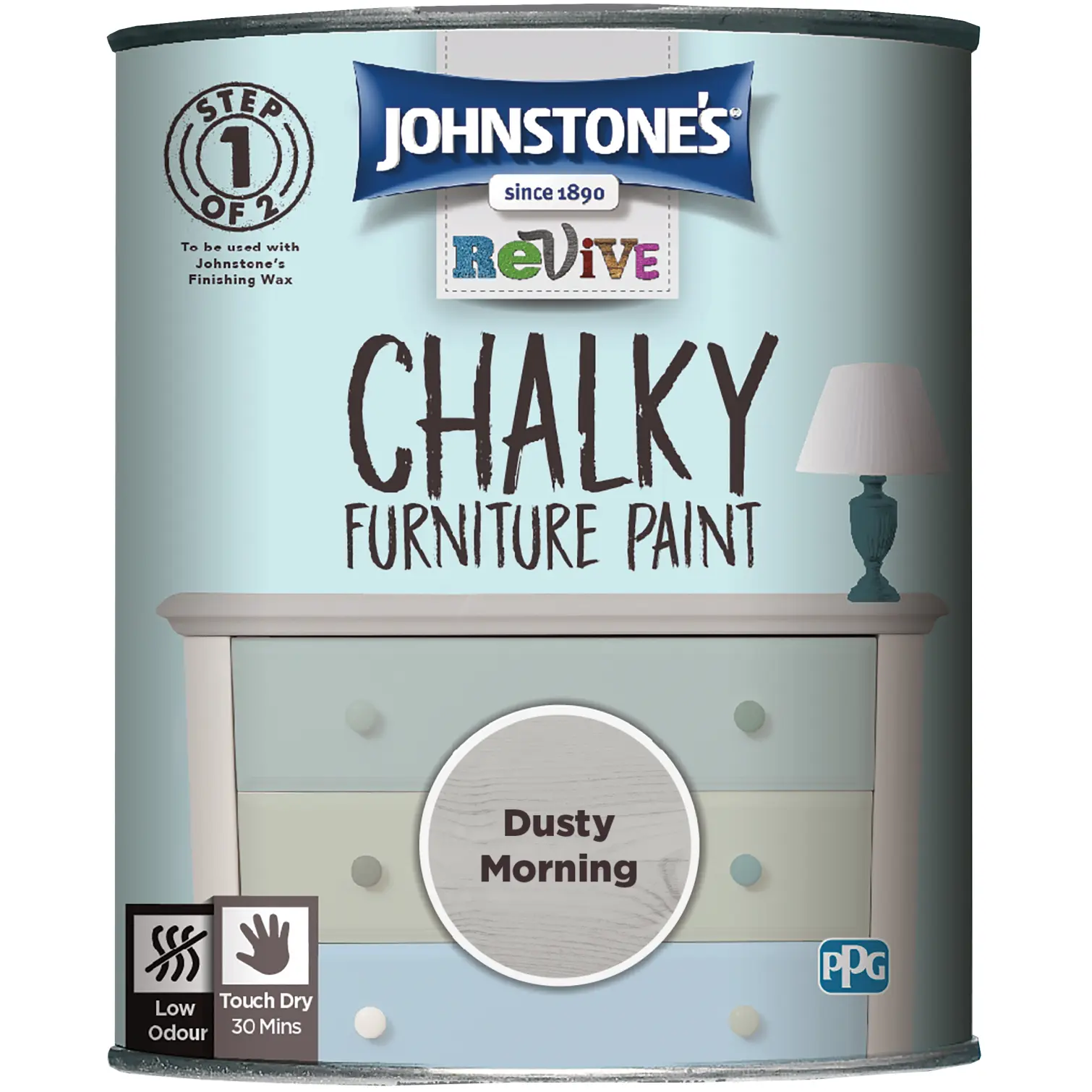 MAN0160 Johnstones Chalky Paint Dusty Morning
