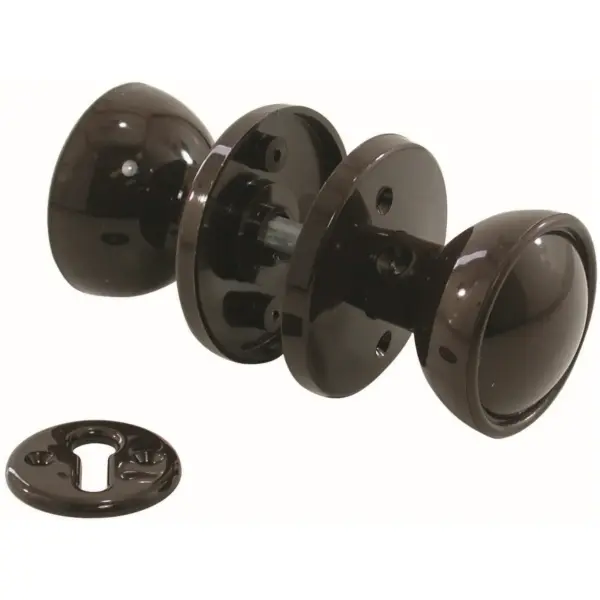 Map Mortice Knob Set Brown