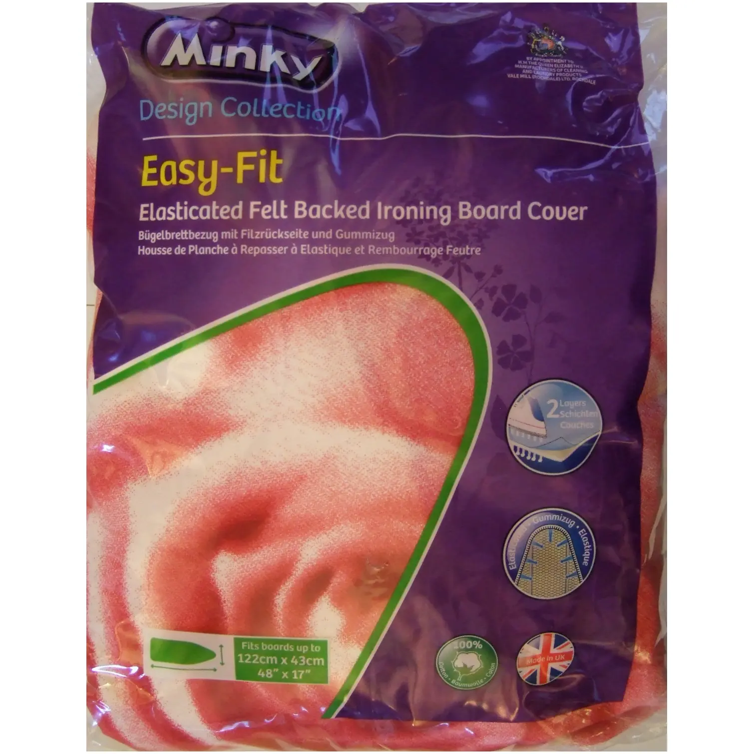 Minky Easyfit Ironing Cover 110x35cm