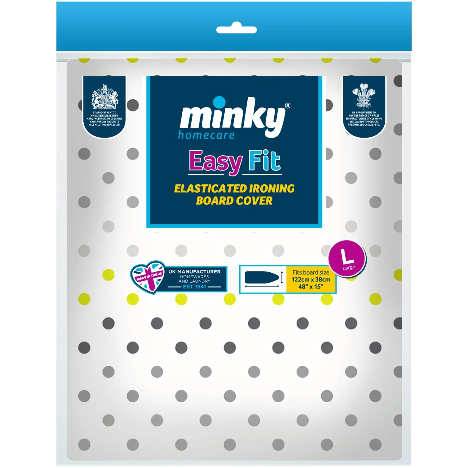 Minky Easy Fit Ironing Cover 122x38cm