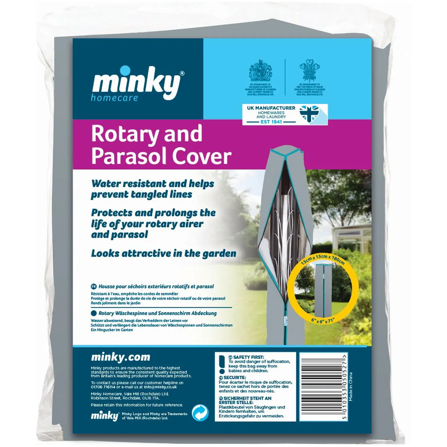 Minky Rotary and Parasol Cover 15x15x180cm