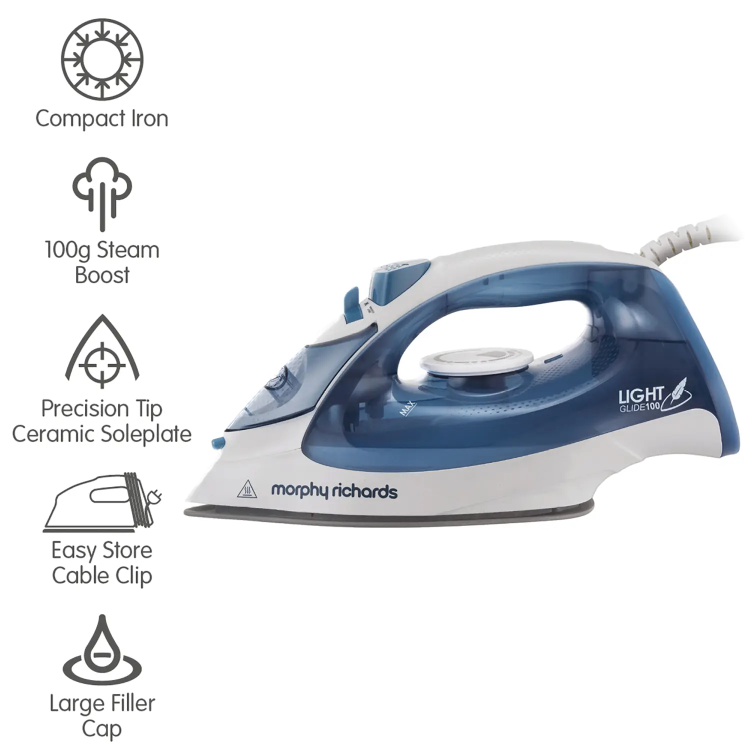 MOR0330_16 Morphy Richards 300401 Light Glide Iron 100