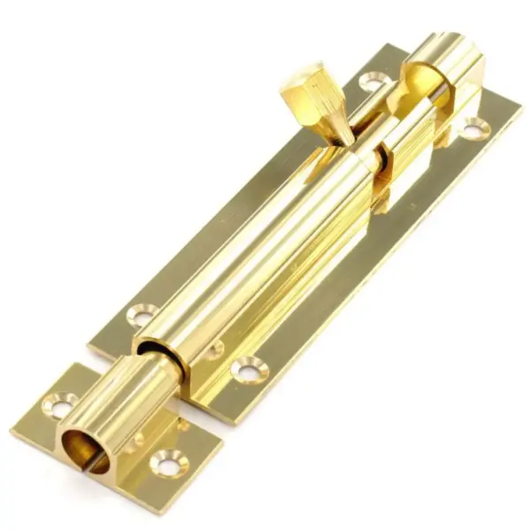 Securit Slip Bolt Brass 100mm