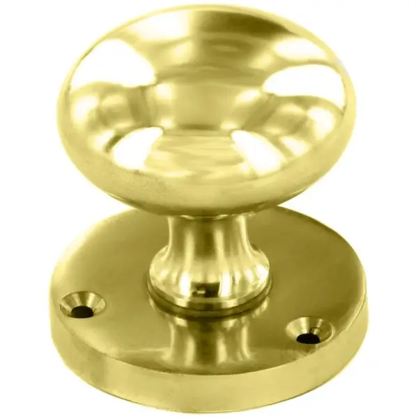 Securit Brass 60mm(2.4") Victorian Mortice Knobs Set