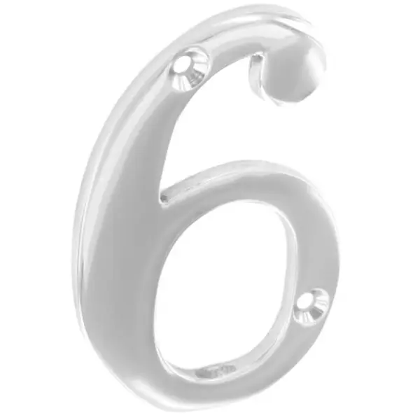 Securit Chrome Numeral 75mm(3") No 6