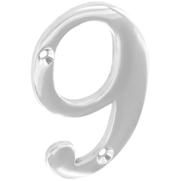 Securit Chrome Numeral 75mm(3inch) No 9