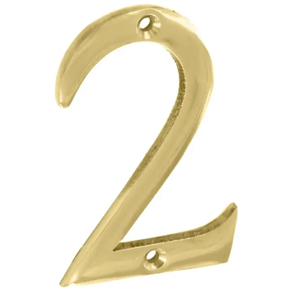 Securit Brass Numeral 75mm(3") No 2