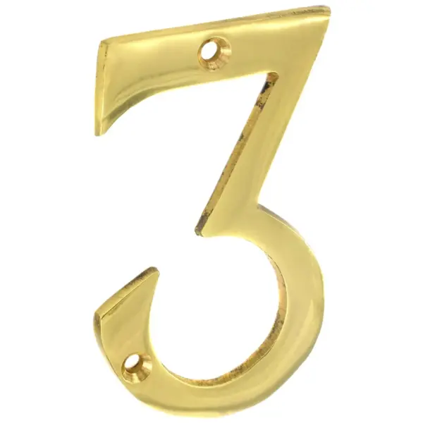 Securit Brass Numeral 75mm(3") No 3