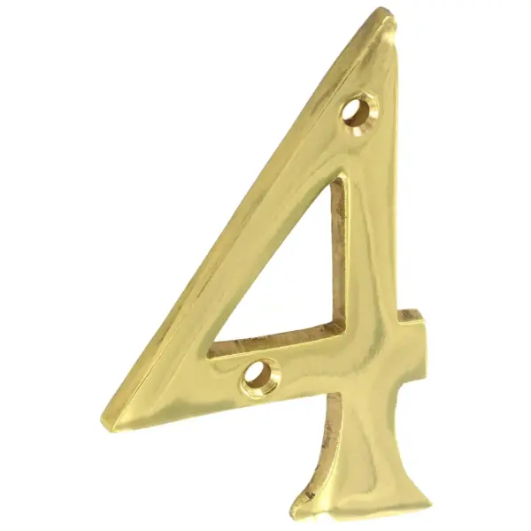 Securit Brass Numeral 75mm(3") No 4