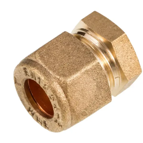 Securplumb Compression Brass Stop End 15mm