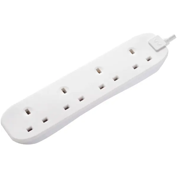 NEX0009 Masterplug 4 Gang 13amp 1m Extension Lead