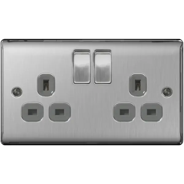 Nexus 2g SwitchSocket Brushed Steel