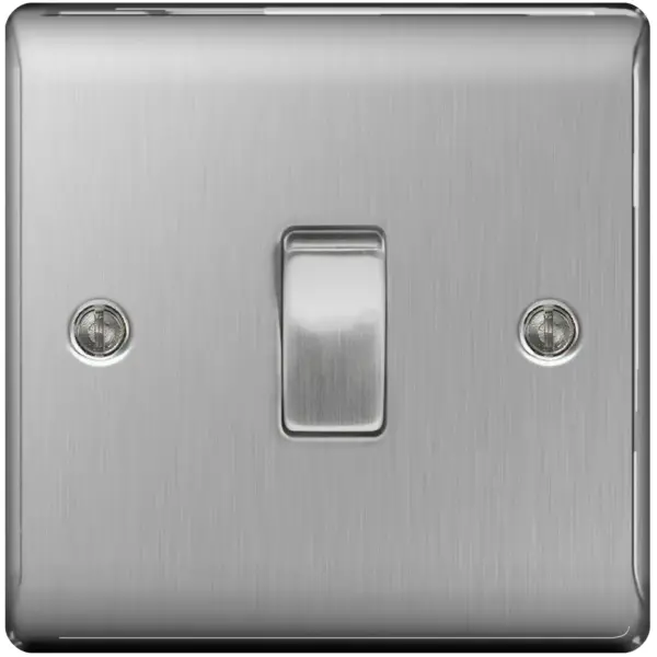 Nexus 1g Wall Switch Brushed Steel