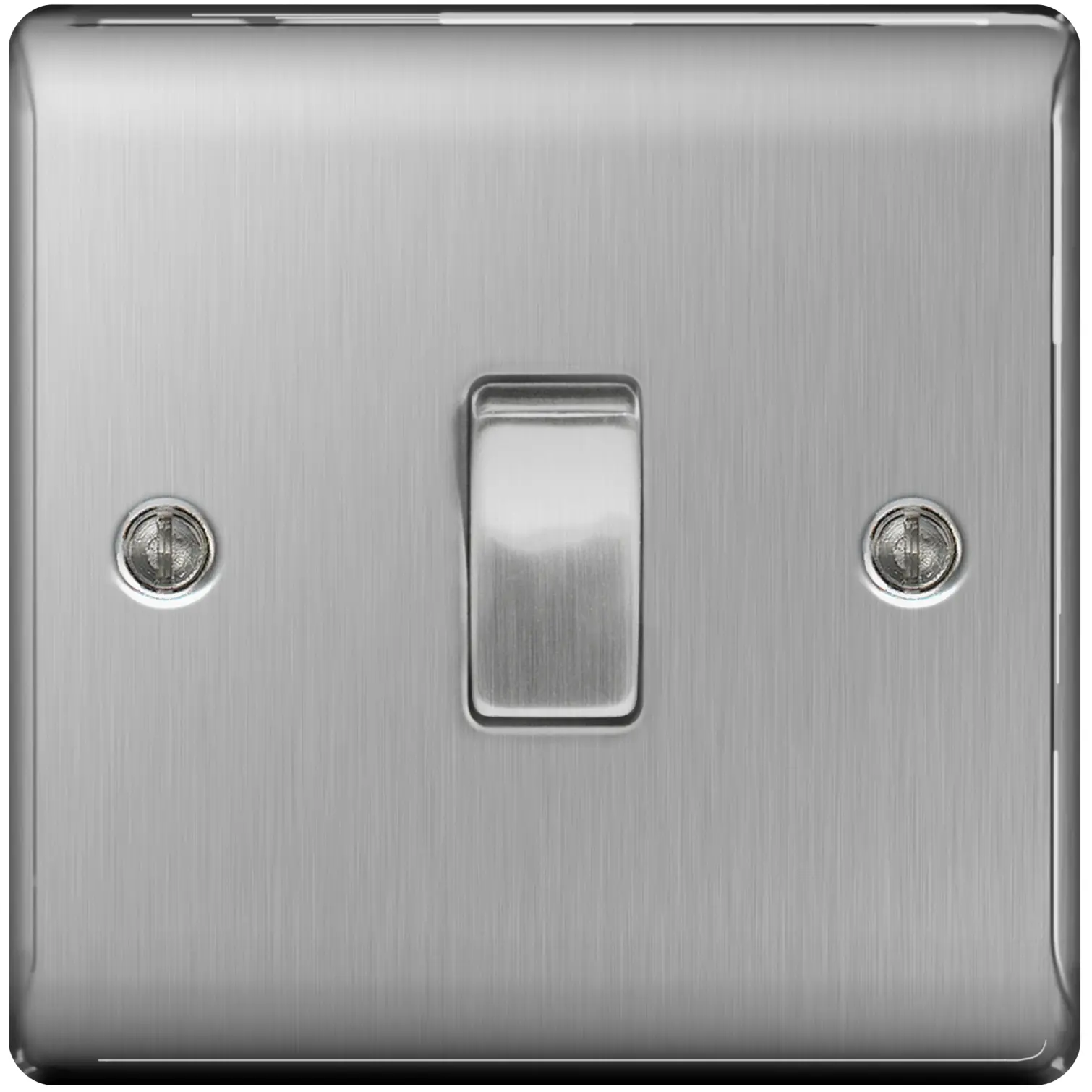 Nexus 1g Wall Switch Brushed Steel
