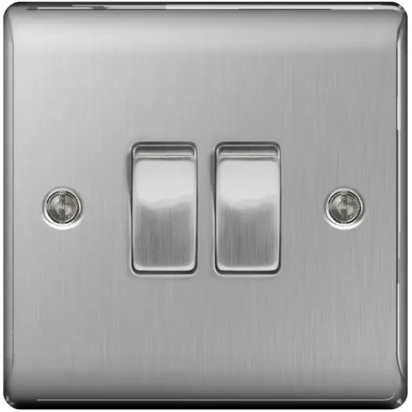 Nexus 2g Wall Switch Brushed Steel