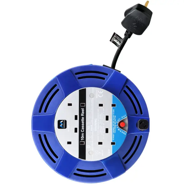 Masterplug Cable Reel With Thermal Cut Out 10meter 10amp 4 Socket