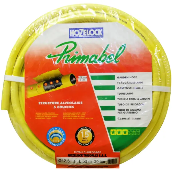 NOB0009 Hozelock 50m Primabel 900 Hose Yellow