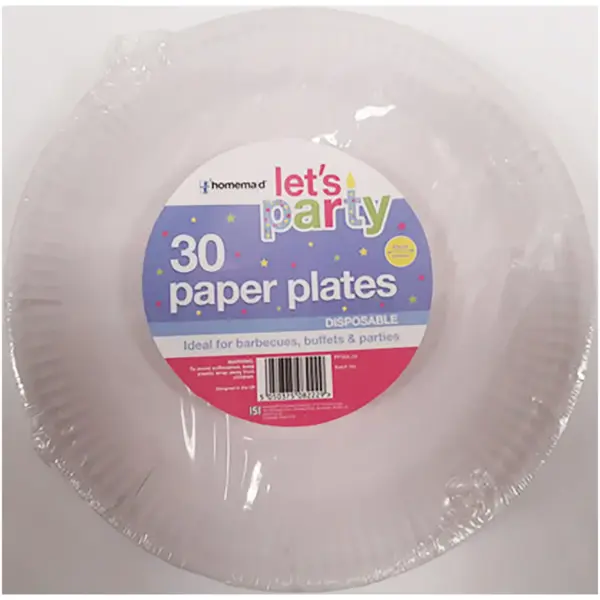 Homemaid Paper Plates 23cm 30pk