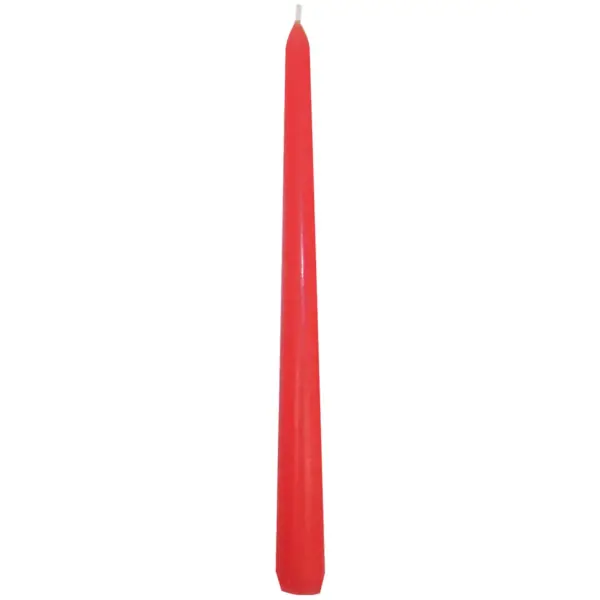 Prices Venetian Dinner Candle Red 25.5cm