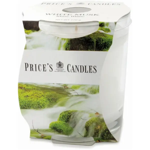 PCL0066 Prices Cluster Jar White Musk Candle