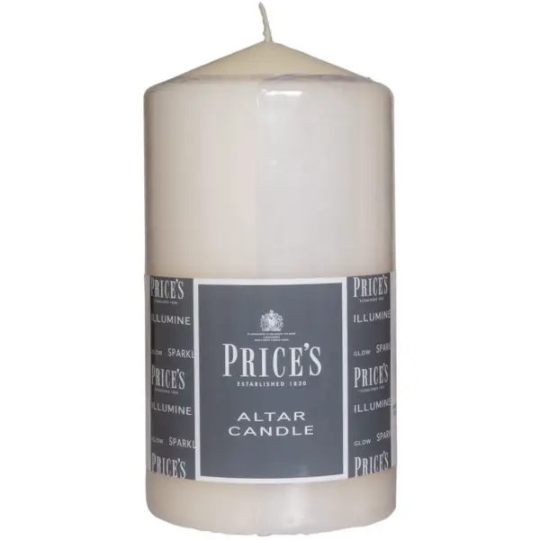 PCL0090 Prices Solid Wax Altar Candle 15x8cm