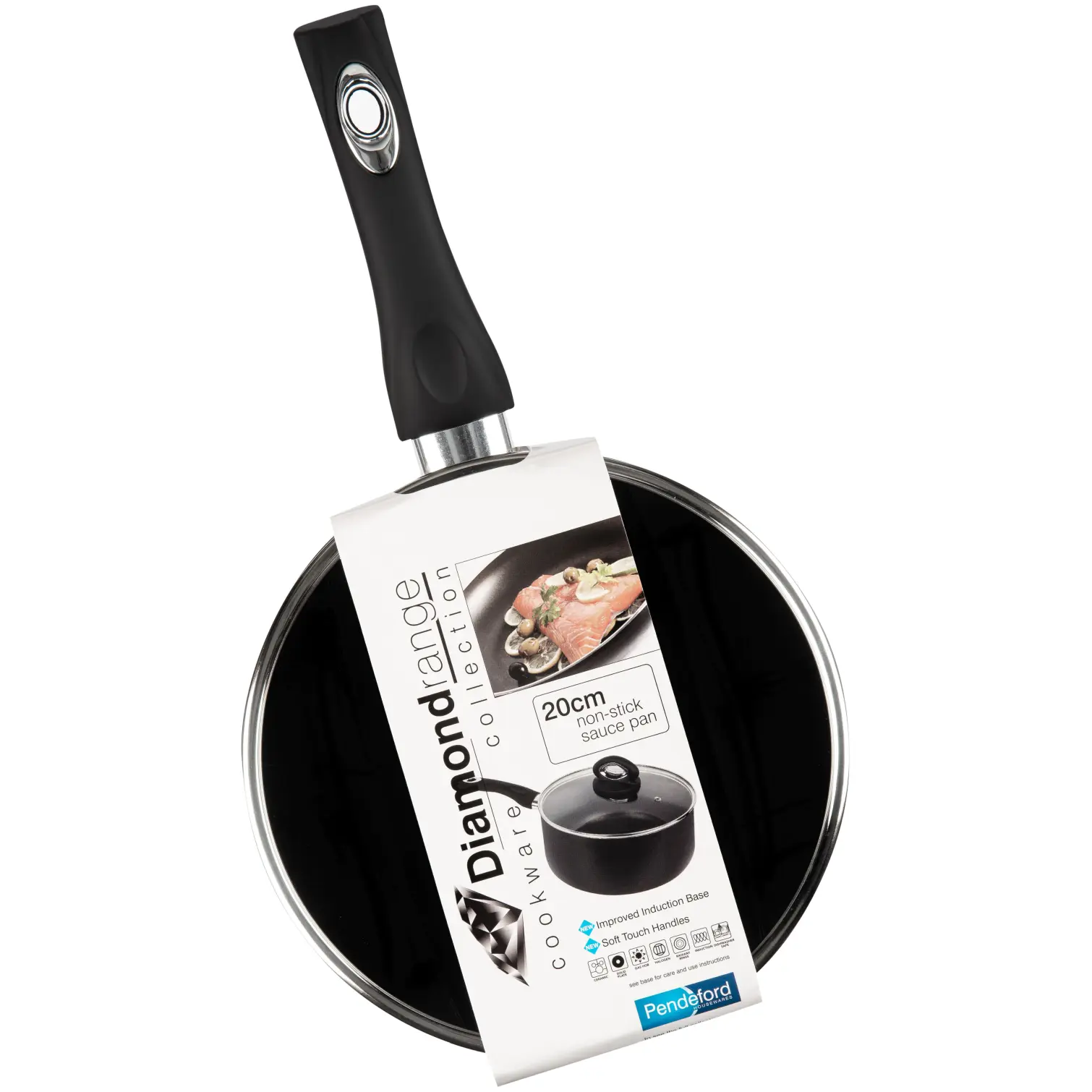 PEN0092_2 Black Diamond 20cm Saucepan Non Stick