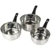 3Pce S/S Set Sauce Pans