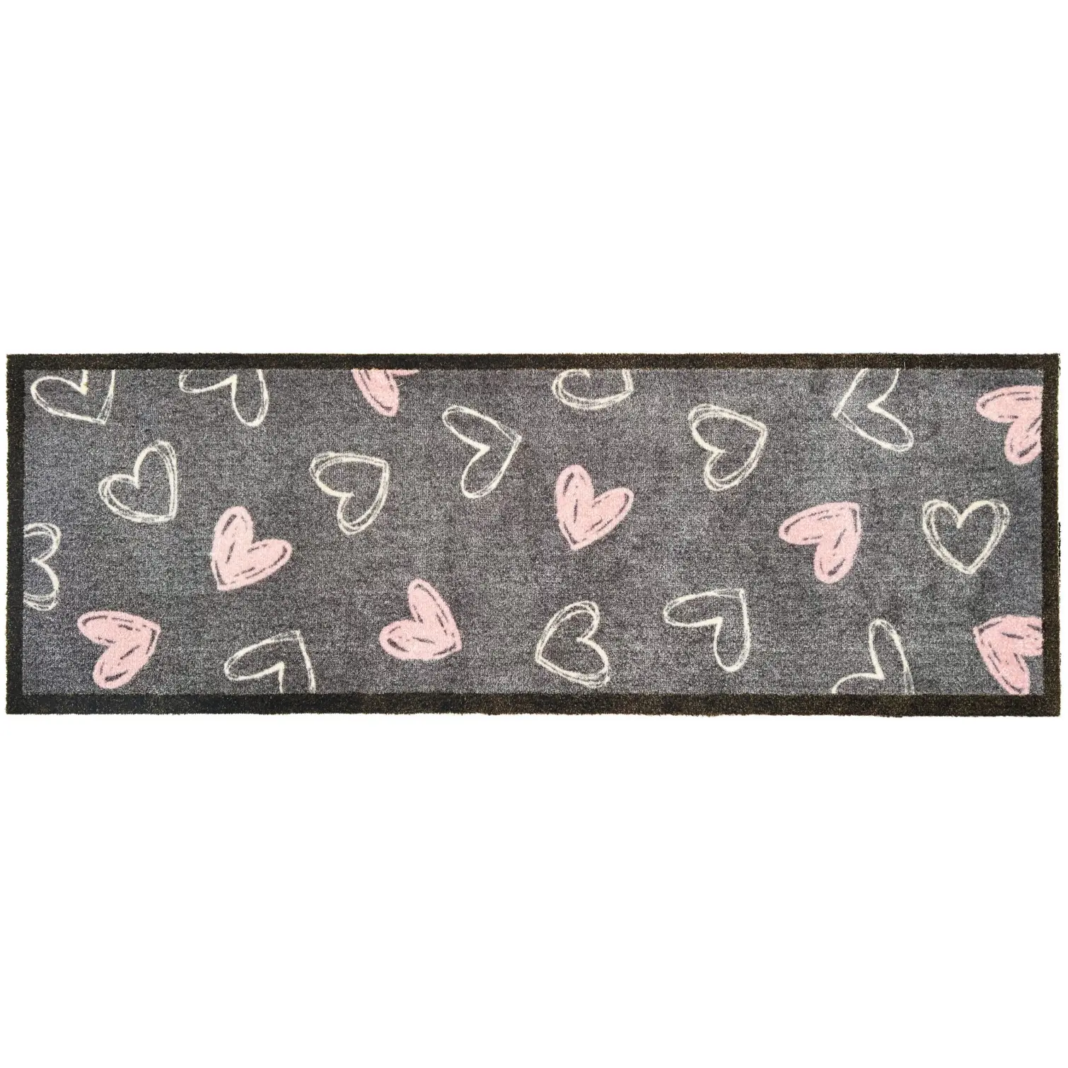 PEX0061 My Mat Welcome Hearts Runner 50 x 150cm