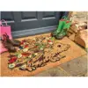 PEX0092_1 My Mat Coir Floral Hedgehog 45x75cm