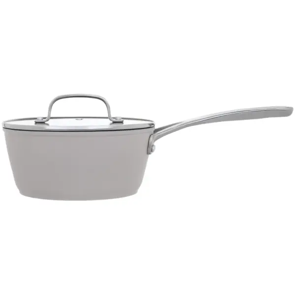 Laura Ashley 16cm Saucepan with Glass Lid Dark Dove Grey