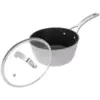 PHL0100_1 Laura Ashley 16cm Saucepan with Glass Lid Dark Dove Grey