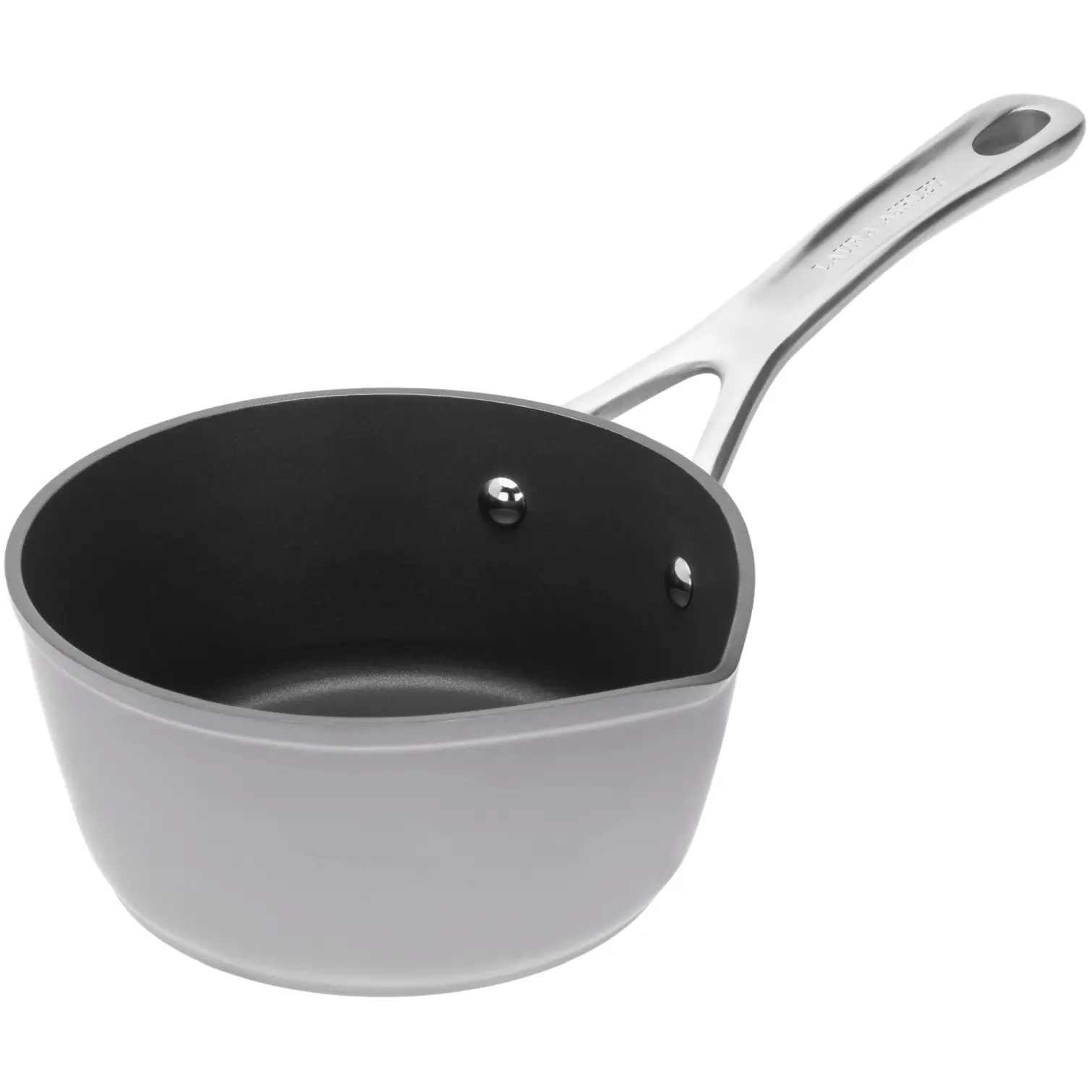 PHL0106_1 Laura Ashley 16cm Milkpan Dark Dove Grey