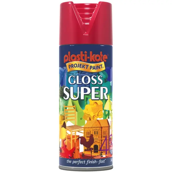 Plasti-kote Super Acrylic  Bright Red