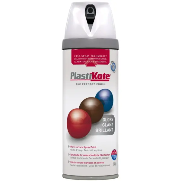 Plasti-kote 400ML Super Acrylic  Gloss White