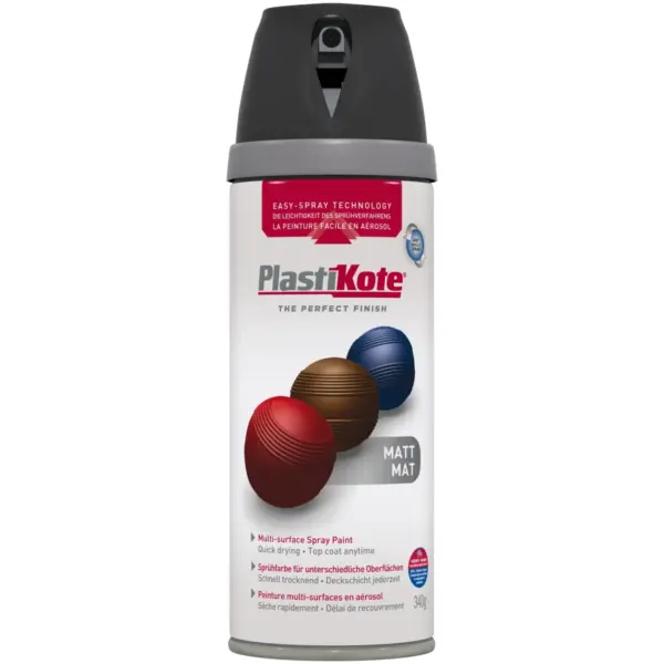 Plasti-kote 400ML Super Acrylic 400ml Black