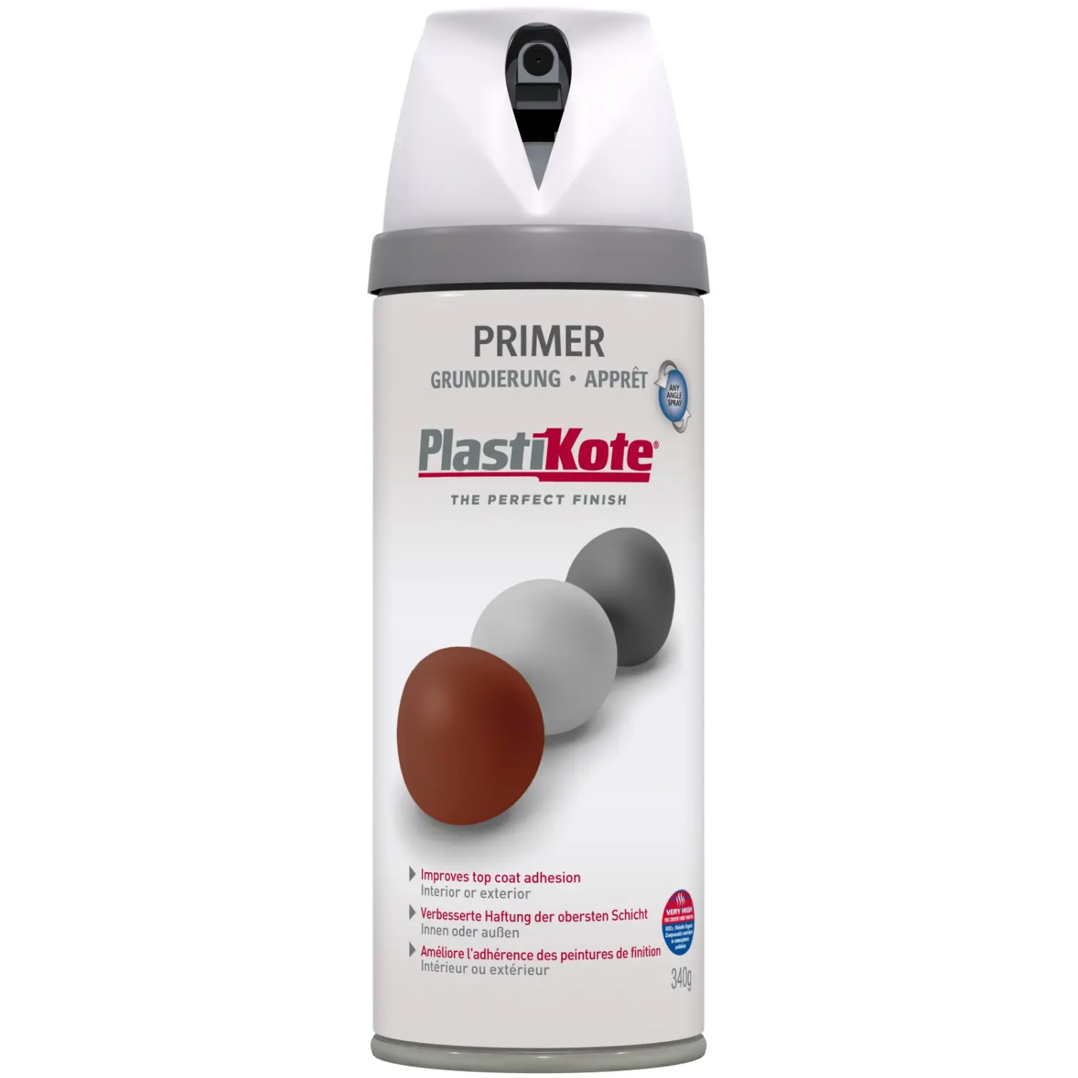 Plasti-kote 400ML S/ Acrylic  White Primer