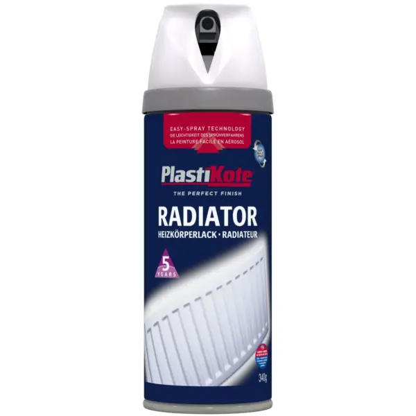 PKL0351 Plasti-kote Radiator Spray 400ml Satin Whi
