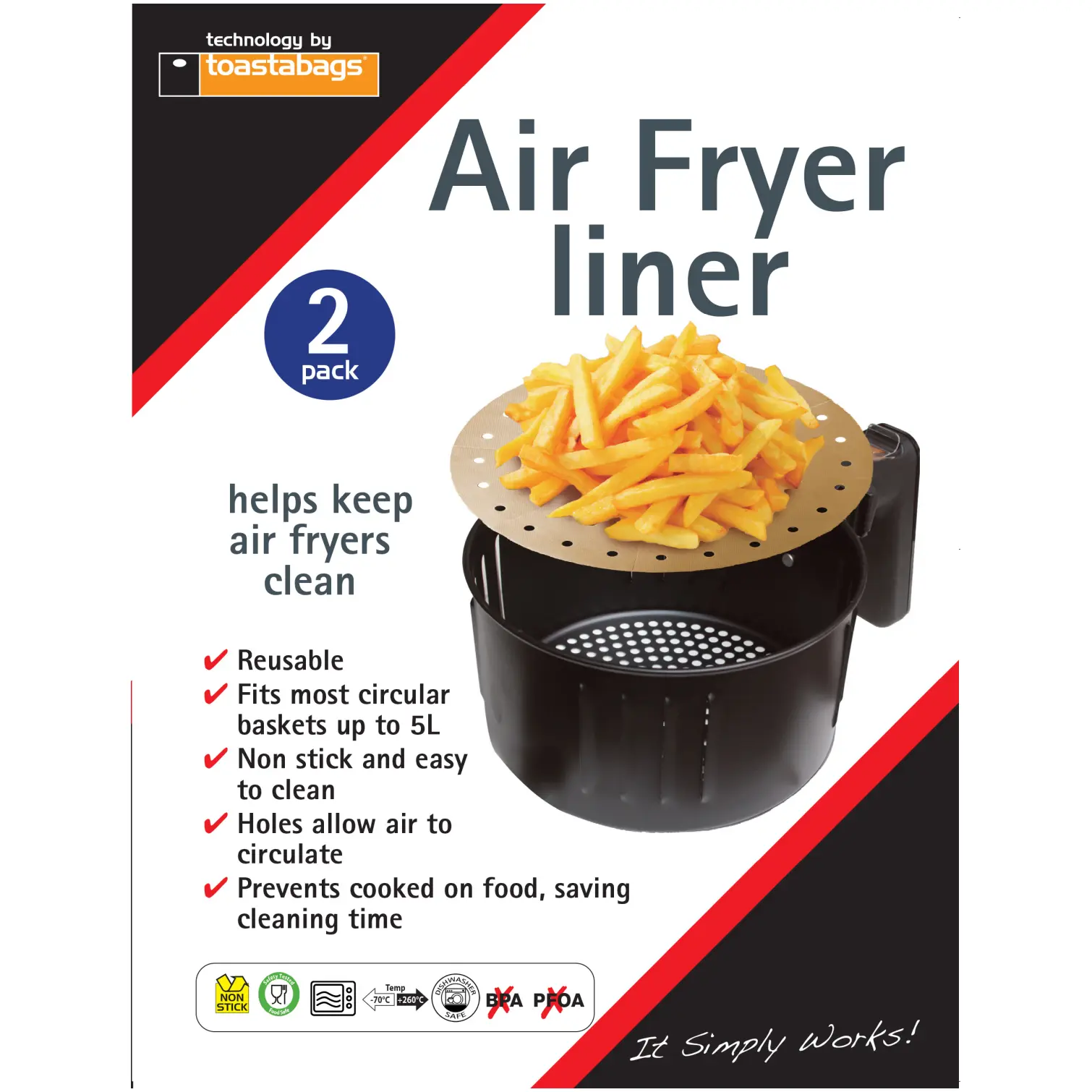 PLI0074_1 Toastabags Air Fryer Liner Natural 2Pk