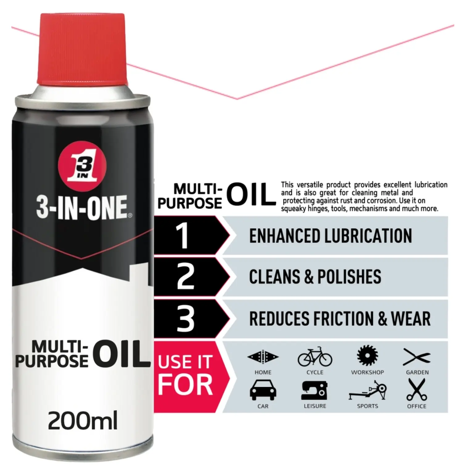 3 IN ONE 3in1 Multi-Purpose Spray Oil 200ml