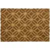 PMR0001 Mighty Mats Designer Collection Embossed Coir Door Mat Square Geo 40 x 60cm