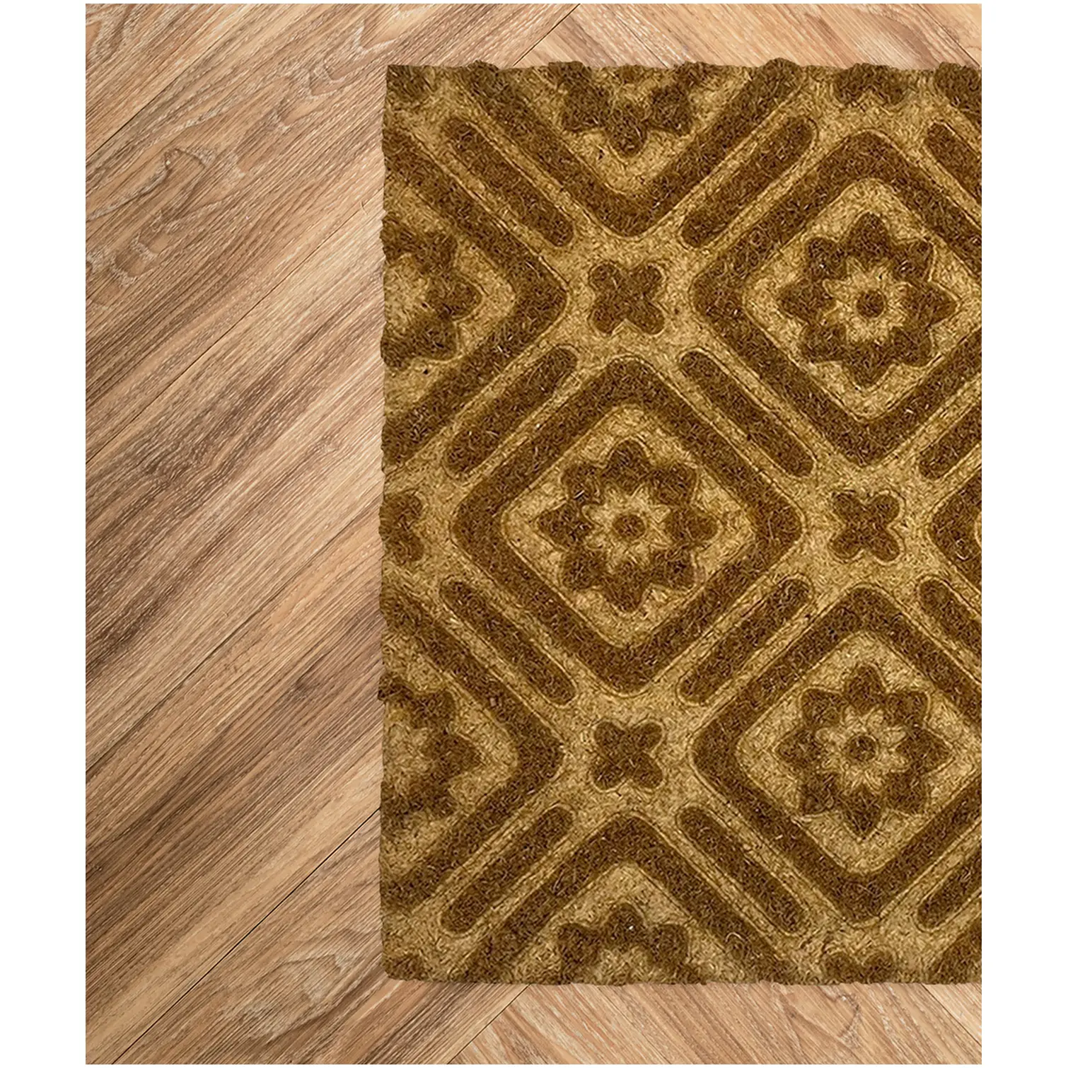 PMR0003_2 Mighty Mats Designer Collection Embossed Coir Mat Trellis 40x60cm