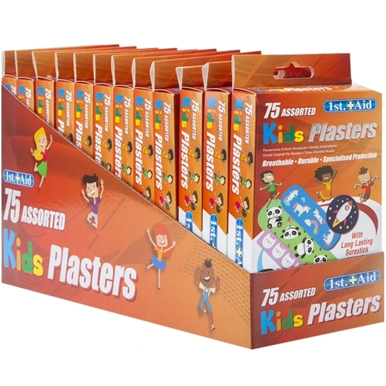 1st Aid Kids Plasters Assorted 75pk