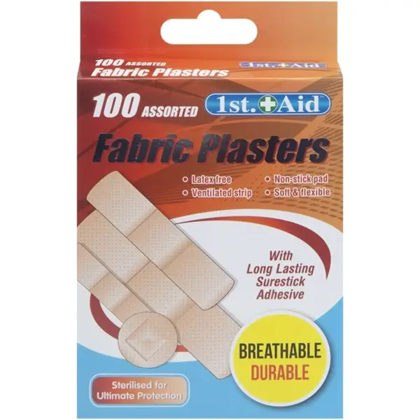 1st Aid Fabric Plasters 100pk