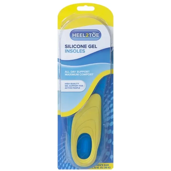 PMS0030 Heel2Toe Silicone Gel Insoles To Fit 6-10