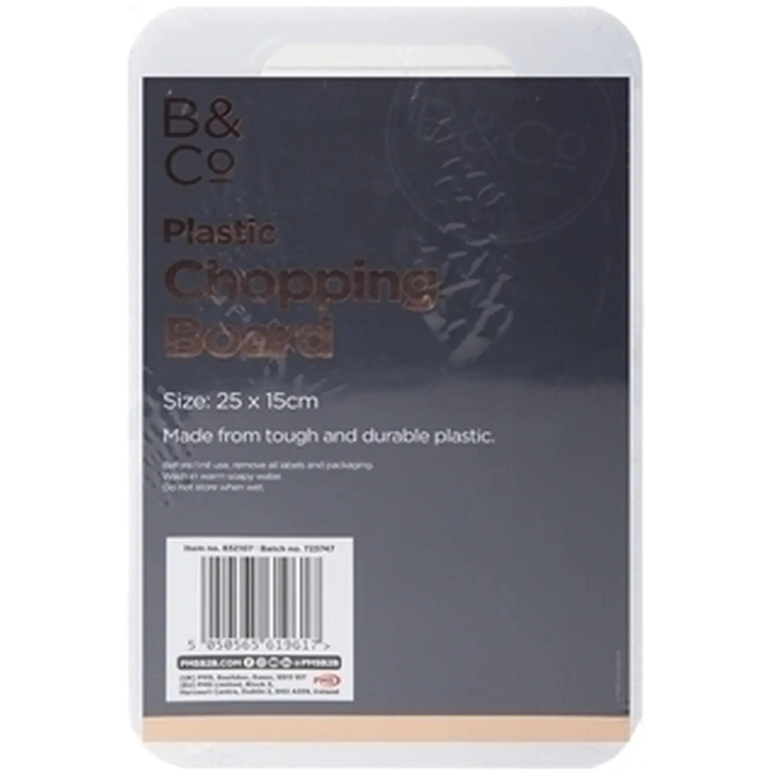 B&Co Plastic Chopping Board 25 x 15cm