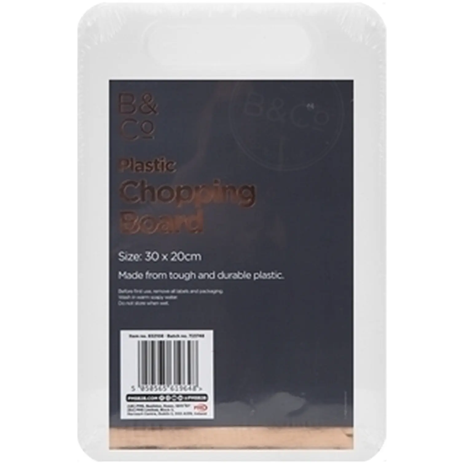 B&Co Plastic Chopping Board 30 x 20cm