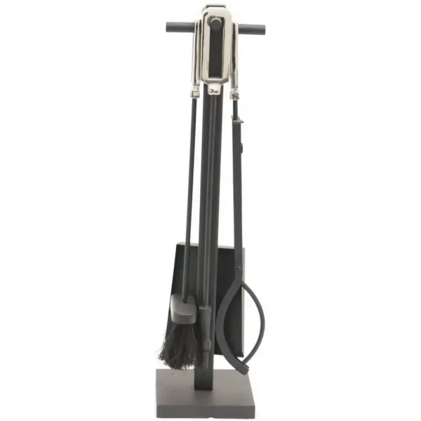 The Fireside Range Companion Set Black & Nickel 620mm