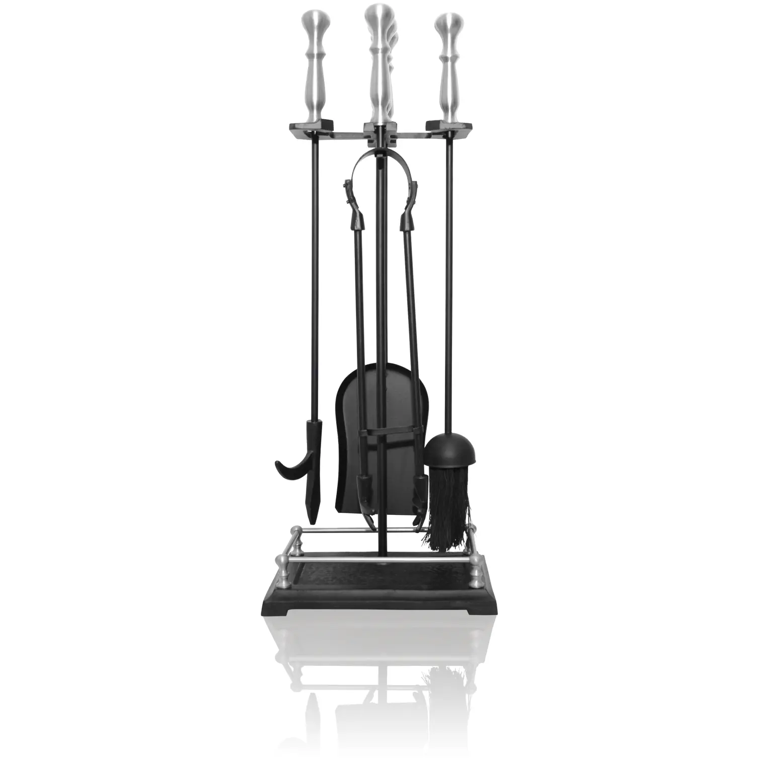 QPI0055 The Fireside Range Gallery Companion Set Black & Pewter
