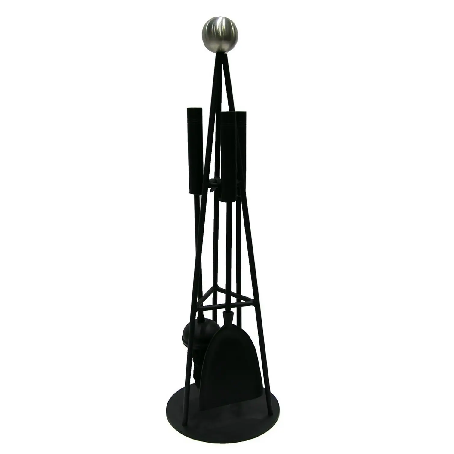 QPI0060 The Fireside Range Teepee Companion Set Black & Pewter